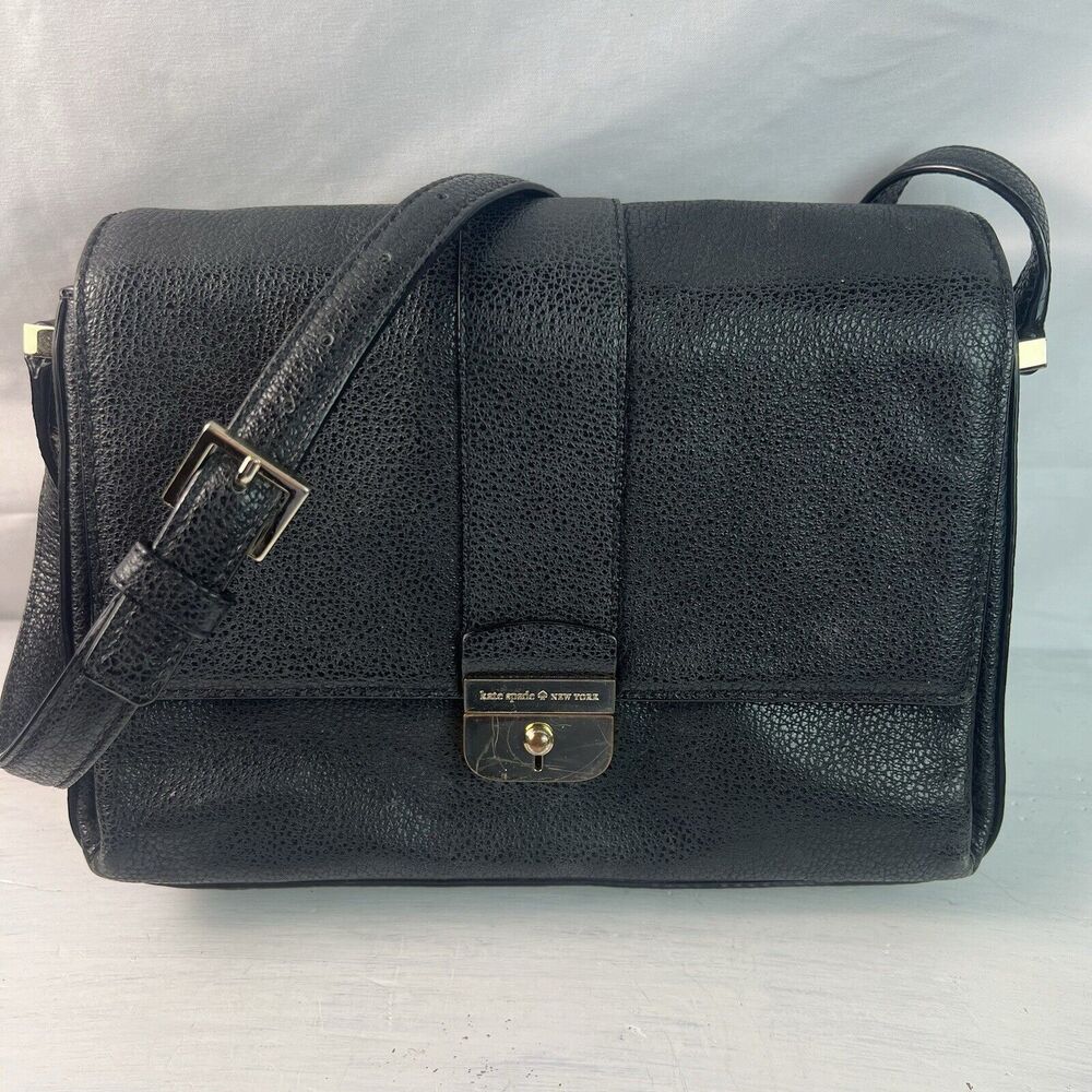 Kate Spade Milna Lovett Street Black Leather Cross Body Bag WKRU3775